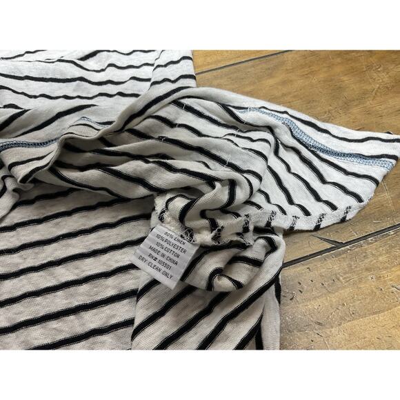 Double D Ranch Womens Open Shoulder Linen Blend Striped Aztec Top Size Medium - Picture 9 of 10